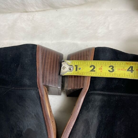 Sam Edelman black Leather suede ankle boots side zipper pointed toe size 9.5 - Picture 8 of 12